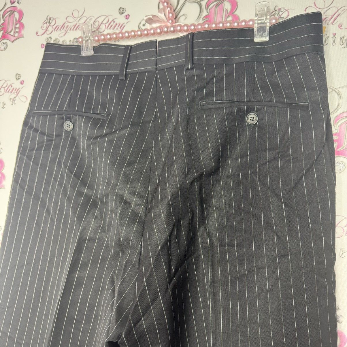 Gucci Gucci pants dress pants pin stripe striped flare wide leg Size 34" / US 12 / IT 48 - 6 Thumbnail