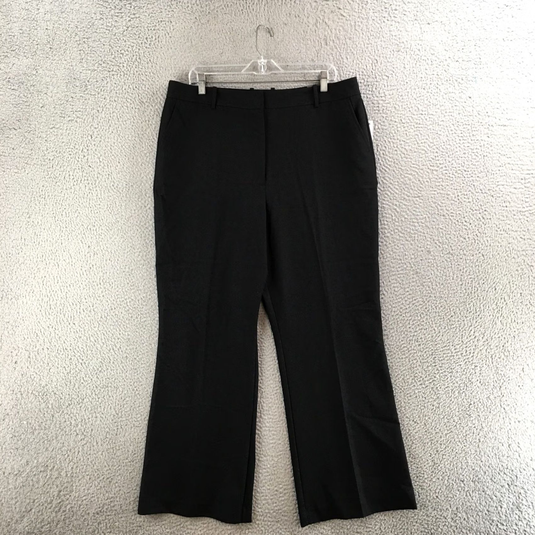 Worthington Worthington Women's Pants Dress Pants 16 Short Wide-Leg Hi-Rise Black NEW Size 38" / US 16 / IT 52 - 2 Thumbnail
