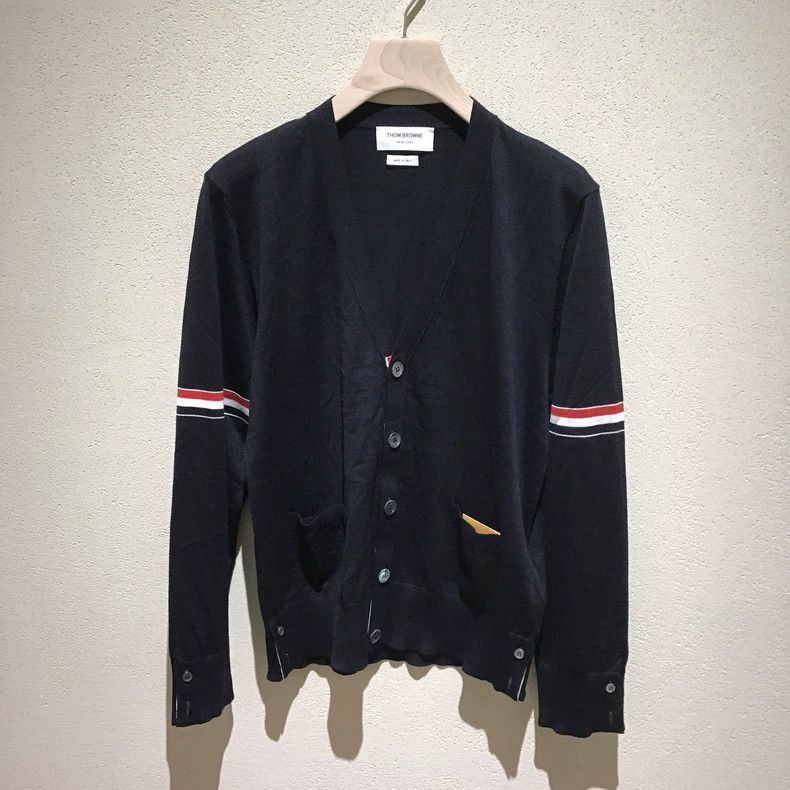 Thom Browne Thom Browne TB Wool Cardigan Navy - dmc Size US M / EU 48-50 / 2 - 1 Thumbnail