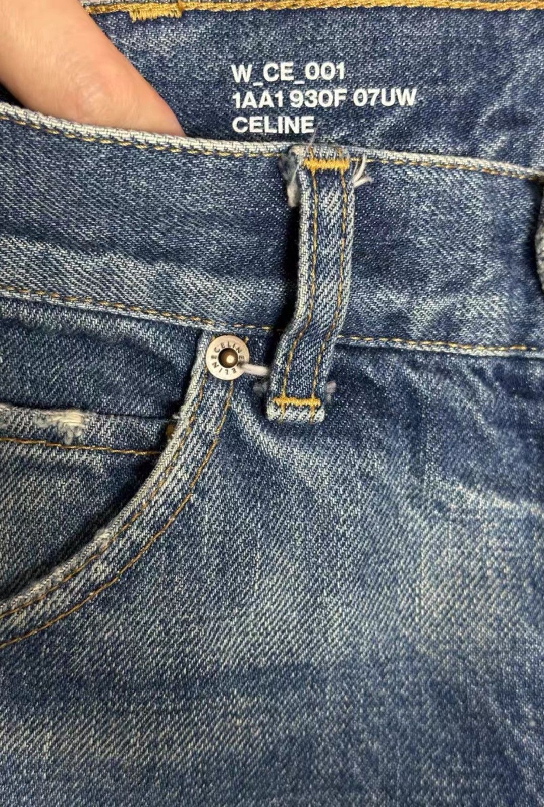 Celine Celine Women’s Blue Washed Micro Flare Jeans Sz.25 Size 25" / US 0 / IT 36 - 6 Thumbnail
