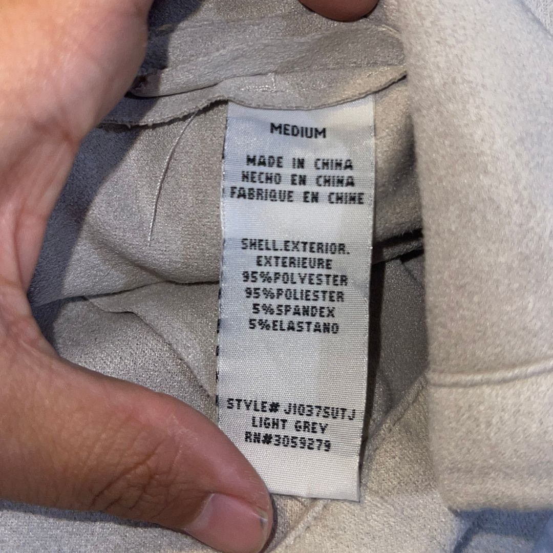 Other Thread & Supply Open Front Lightweight Faux Suede Jacket Size L / US 10 / IT 46 - 5 Thumbnail