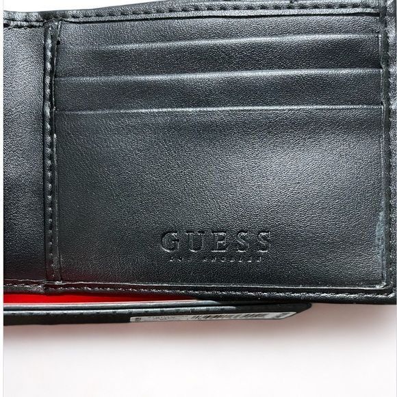 Guess Guess Men's Wallet in Fine Leather Men's, Black White Size ONE SIZE - 4 Thumbnail
