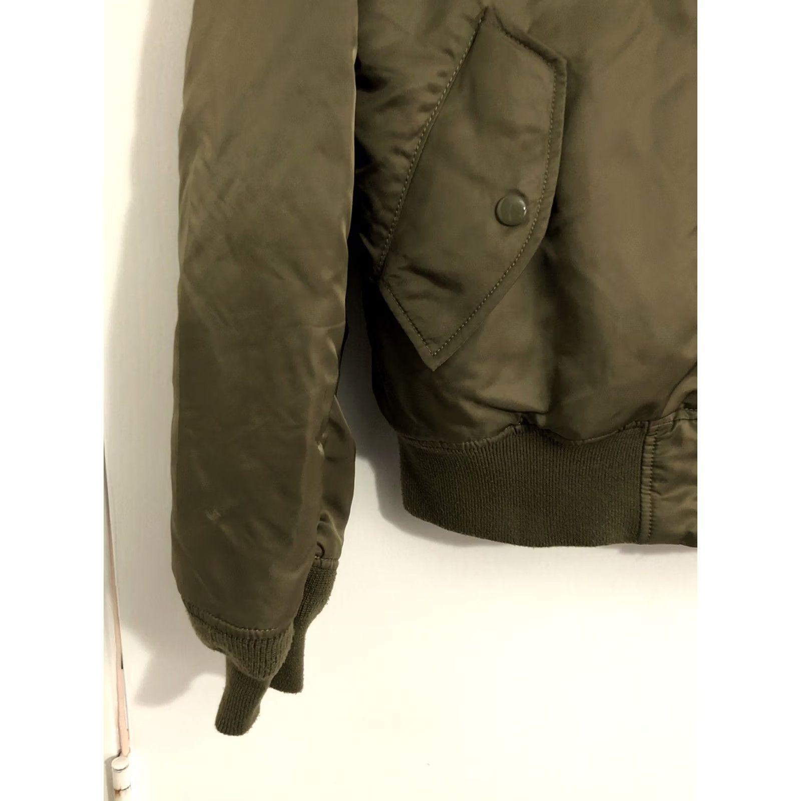Alpha Industries VINTAGE Alpha Industries MA-1 Bomber Jacket Mens L Green /Orange Flight Size US L / EU 52-54 / 3 - 4 Thumbnail