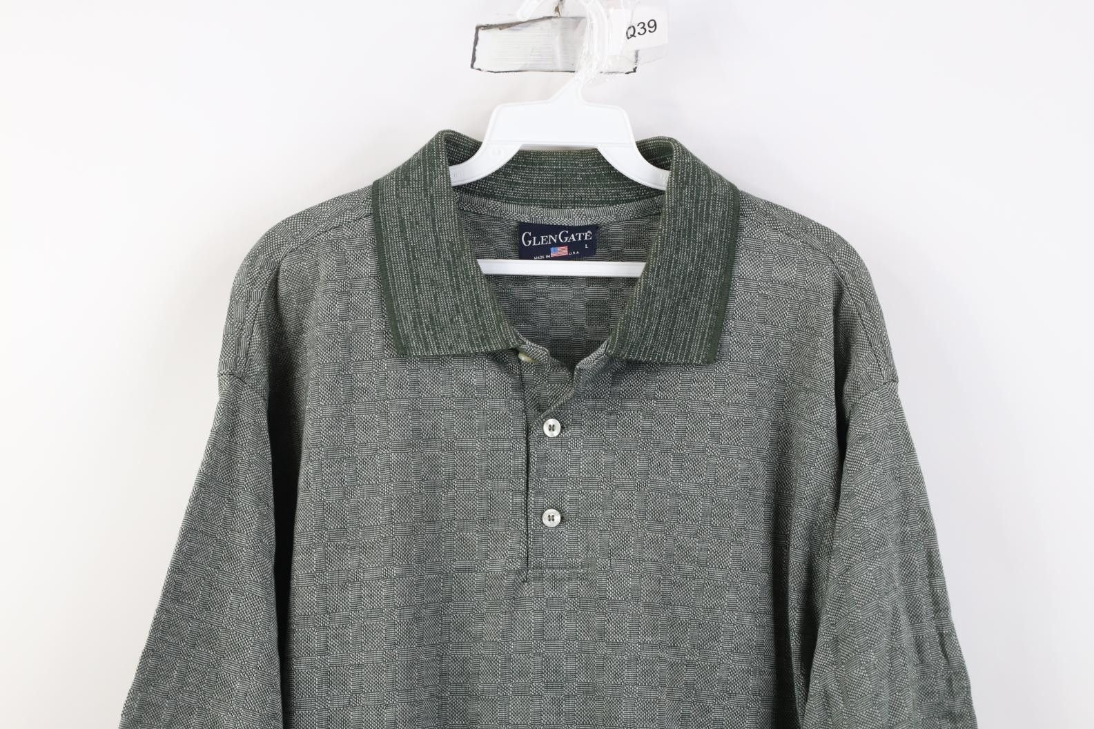 Vintage Vintage 90s Streetwear Checkered Golf Polo Shirt Green USA Size US L / EU 52-54 / 3 - 2 Thumbnail