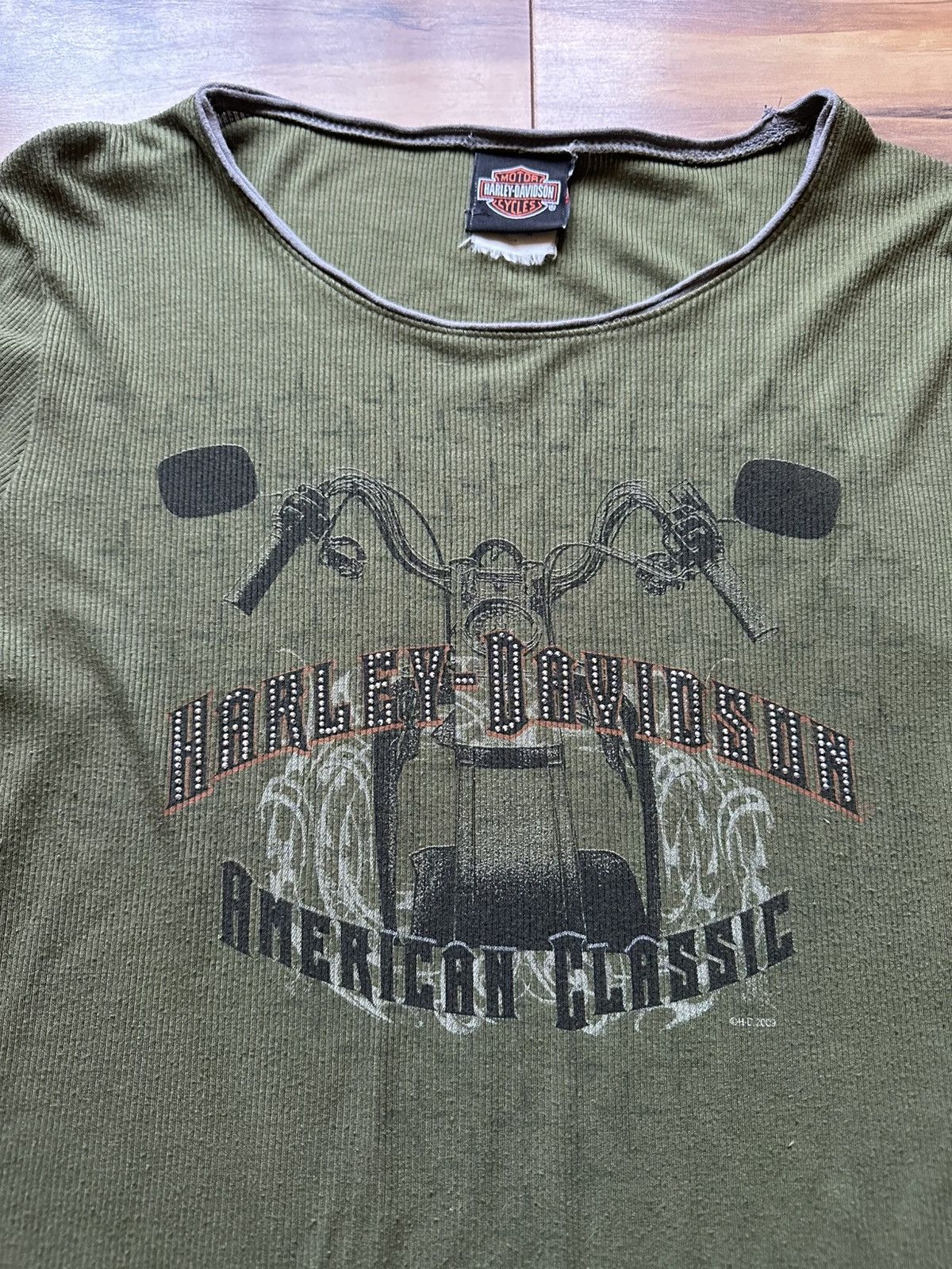 Harley Davidson 2009 Harley-Davidson American Classic Army Long Sleeve Size L / US 10 / IT 46 - 4 Thumbnail