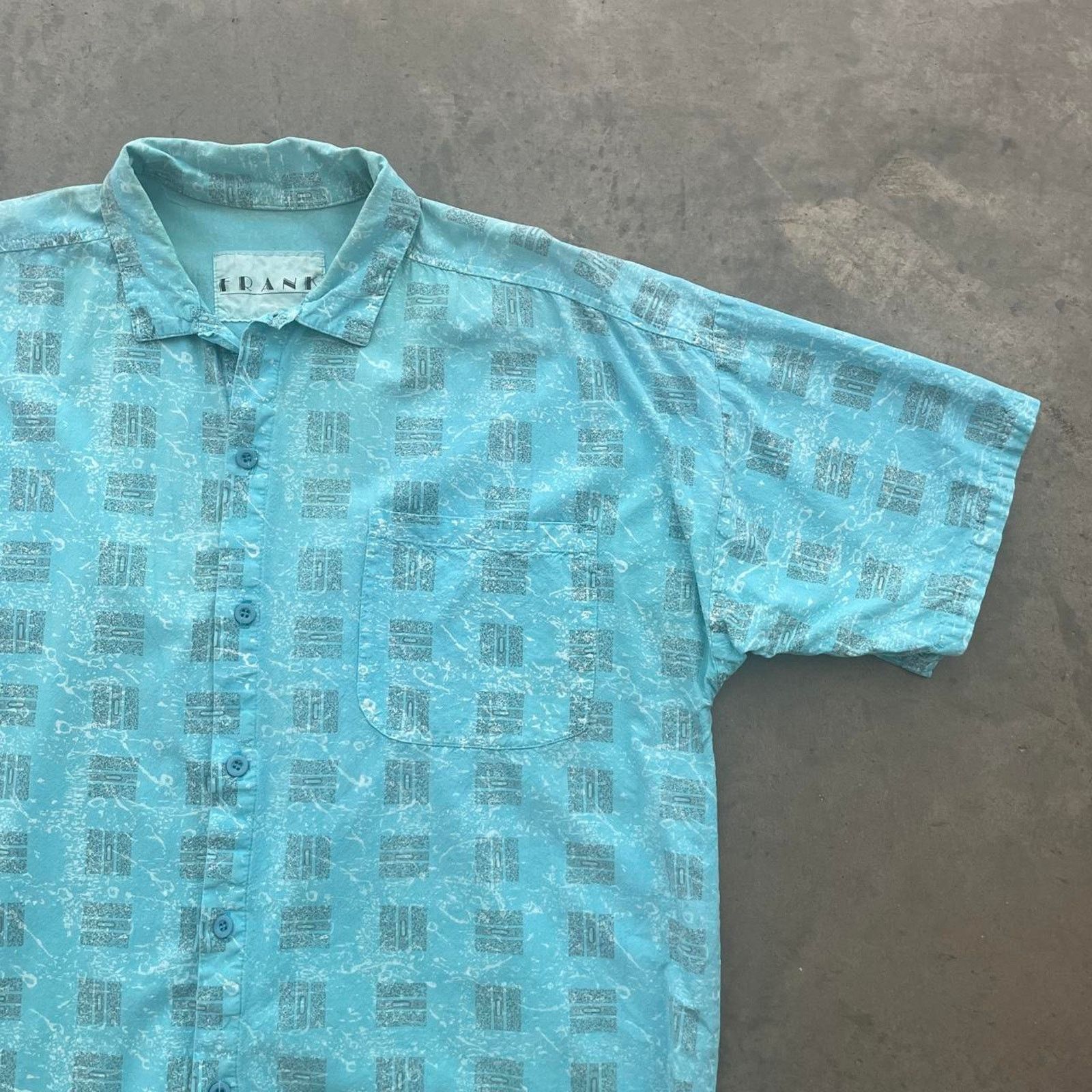 Vintage Vintage Frank Light Blue Patterned Button Up Shirt Size US L / EU 52-54 / 3 - 3 Thumbnail