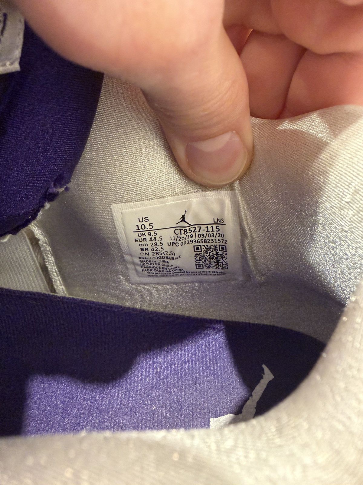 Jordan Brand Jordan 4 Metallic Purple Size US 10.5 / EU 43-44 - 9 Thumbnail