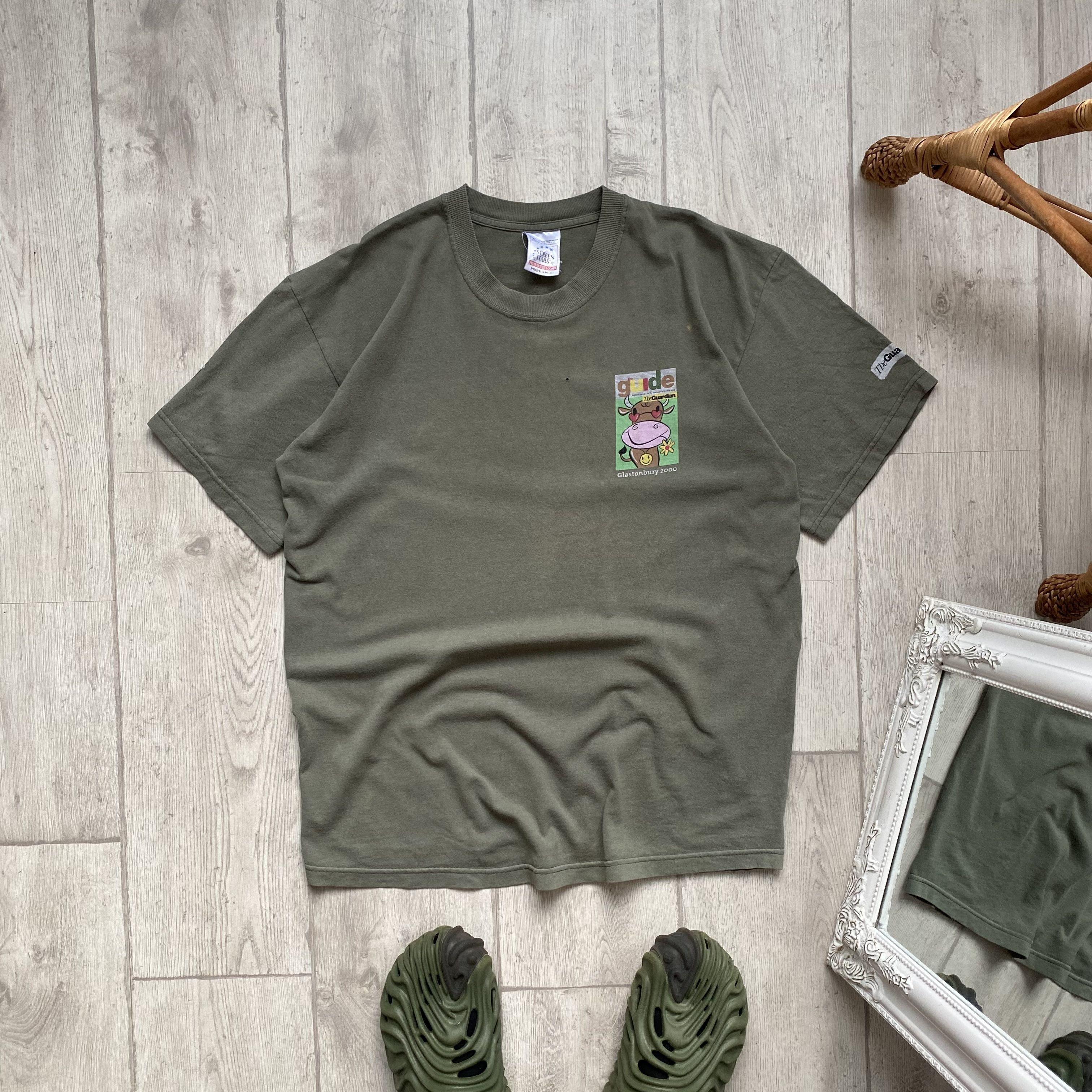 Band Tees Vintage 2000s Glastonbury Festival Tee Cow logo the Guardian Size US M / EU 48-50 / 2 - 2 Thumbnail