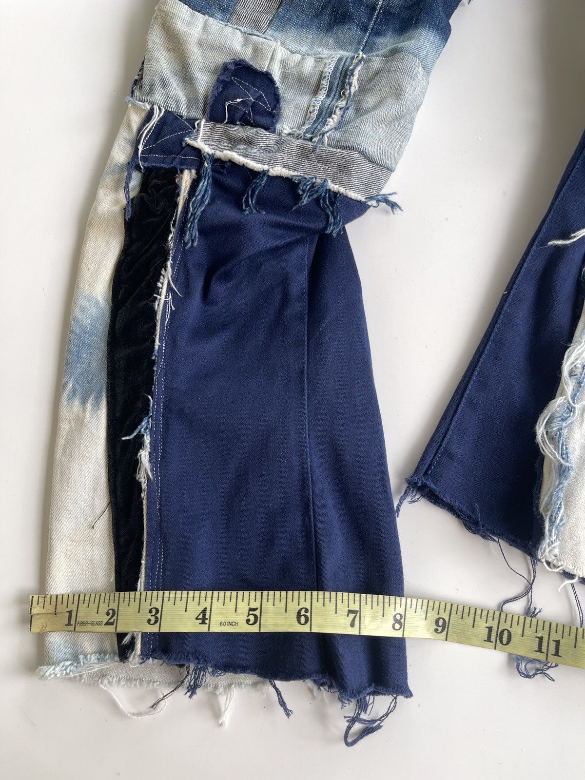 Vintage Vintage WestRider Remake Patchwork Distressed Flare Size 29" - 24 Thumbnail