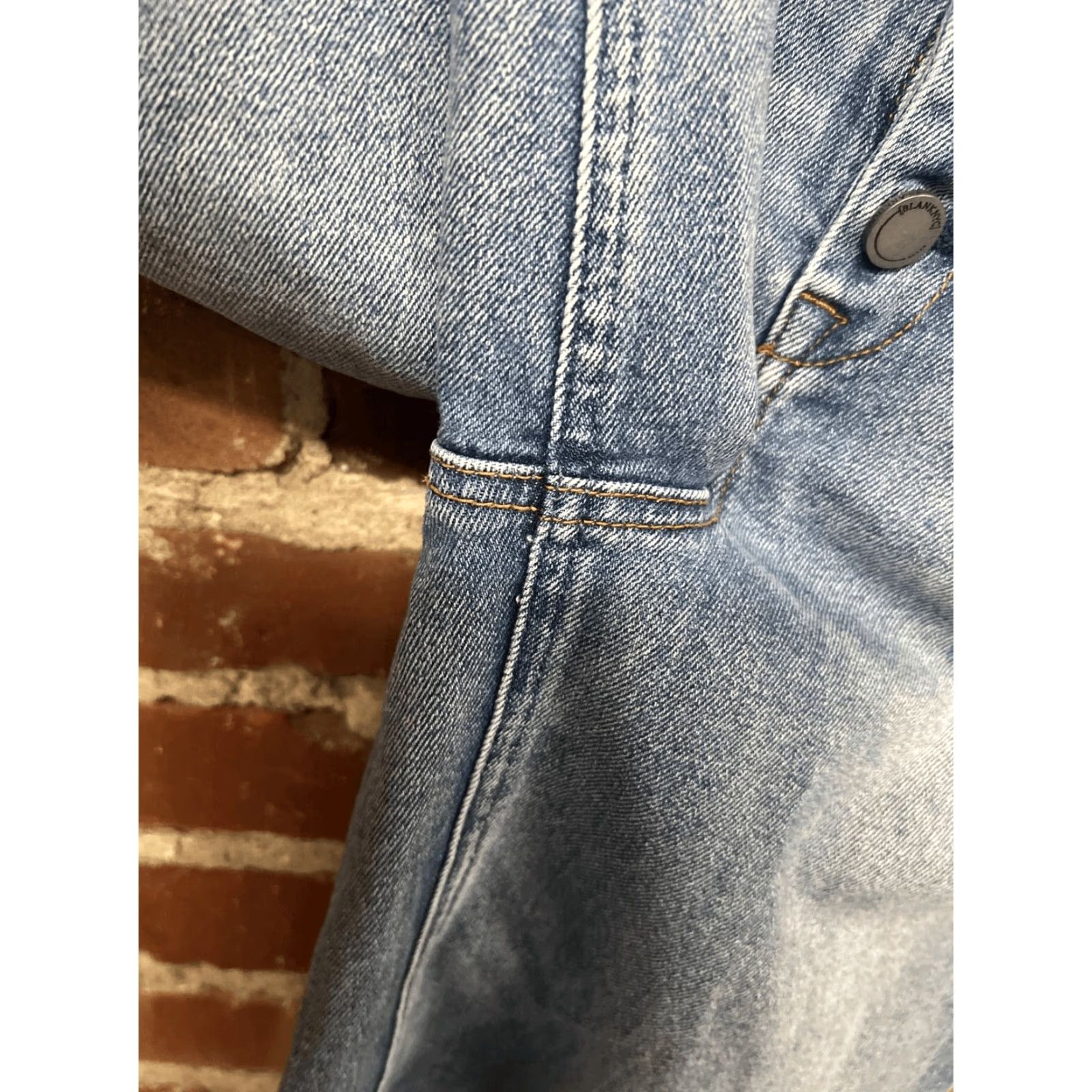 Vintage BLANKNYC Womens 28 The Chrystie High Rise Cropped Wide Leg Jeans Blue Womens Size ONE SIZE - 5 Thumbnail