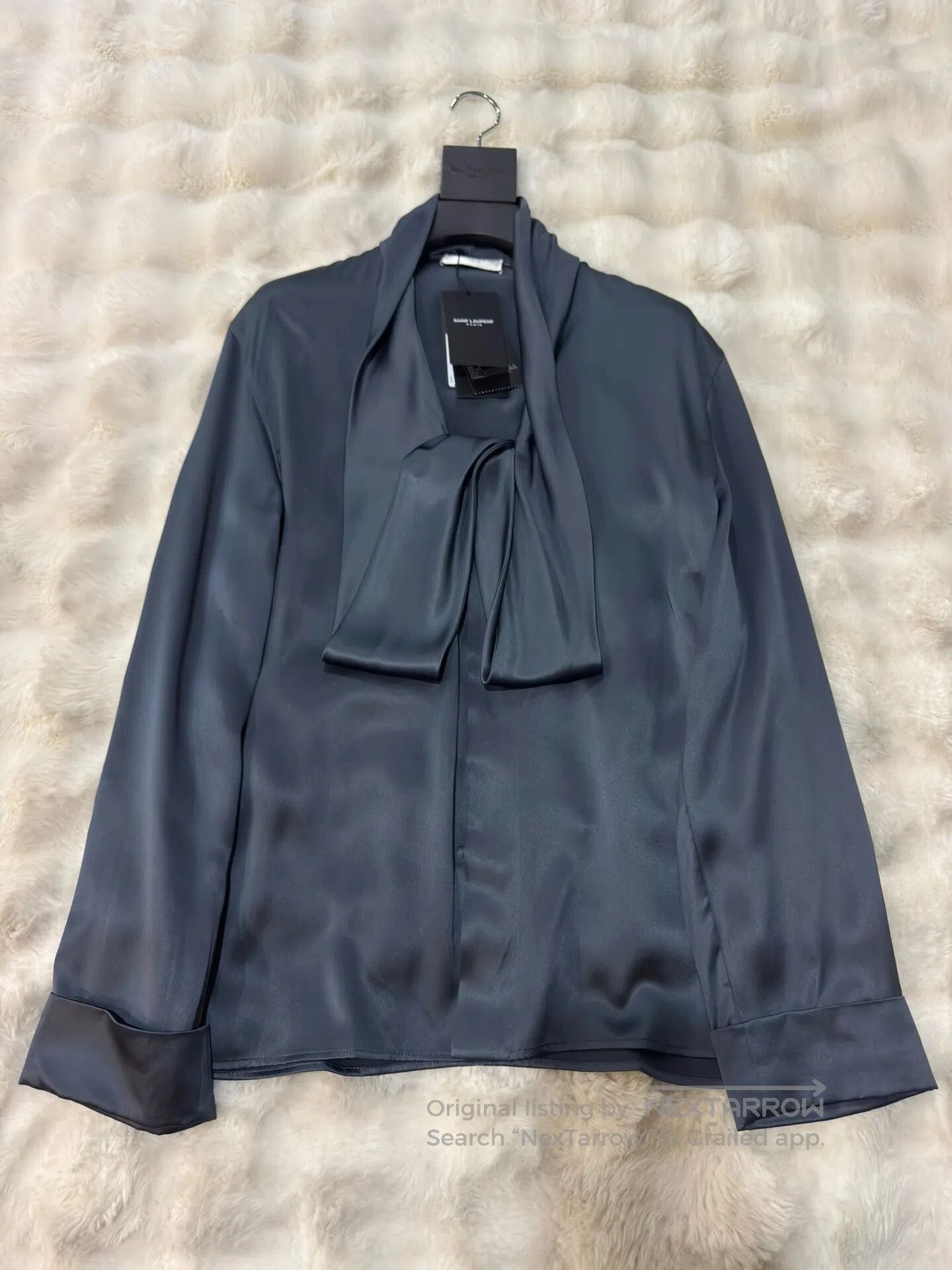 Saint Laurent Paris Saint Laurent Paris Ribbon Silk Shirt| Size XS / US 0-2 / IT 36-38 - 1 Thumbnail