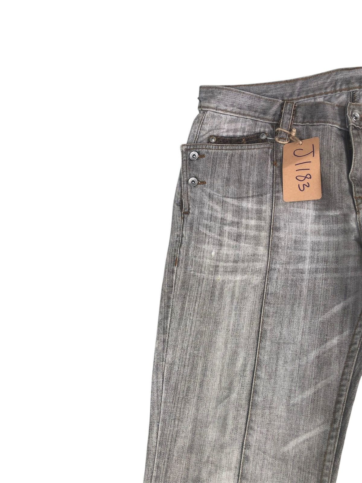 semanticdesign Semantic Design Flared Jeans Snake Skin Distressed Jeans Size US 33 - 4 Thumbnail