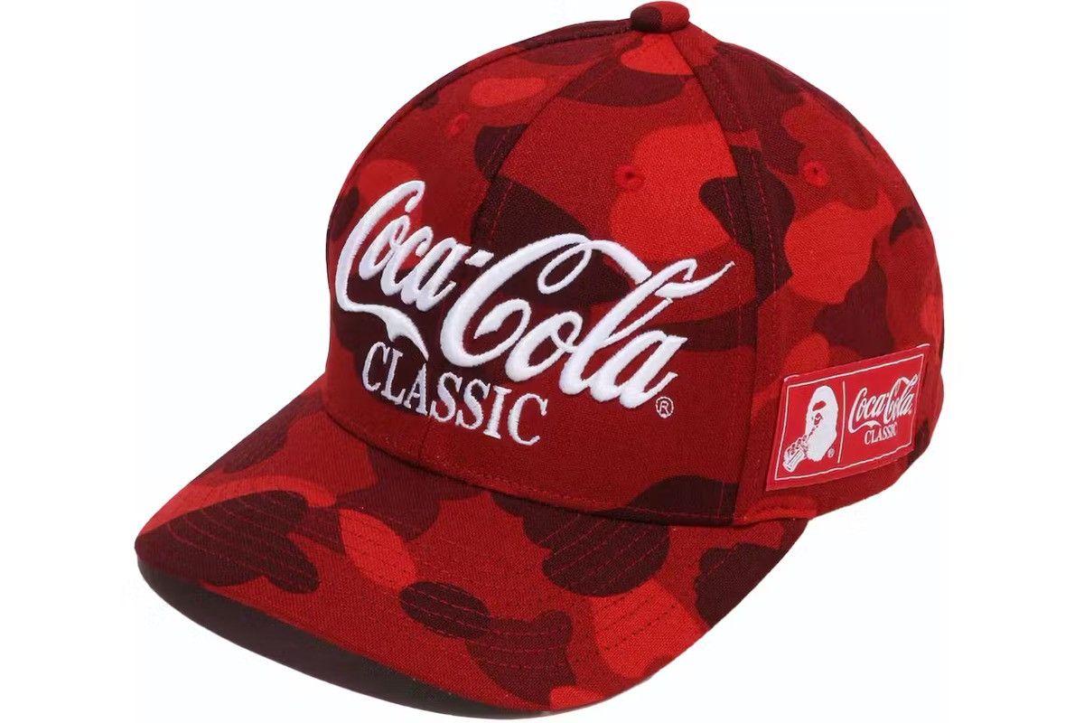 Bape BAPE x Coca-Cola Color Camo Snap Back Cap Red Size ONE SIZE - 2 Thumbnail
