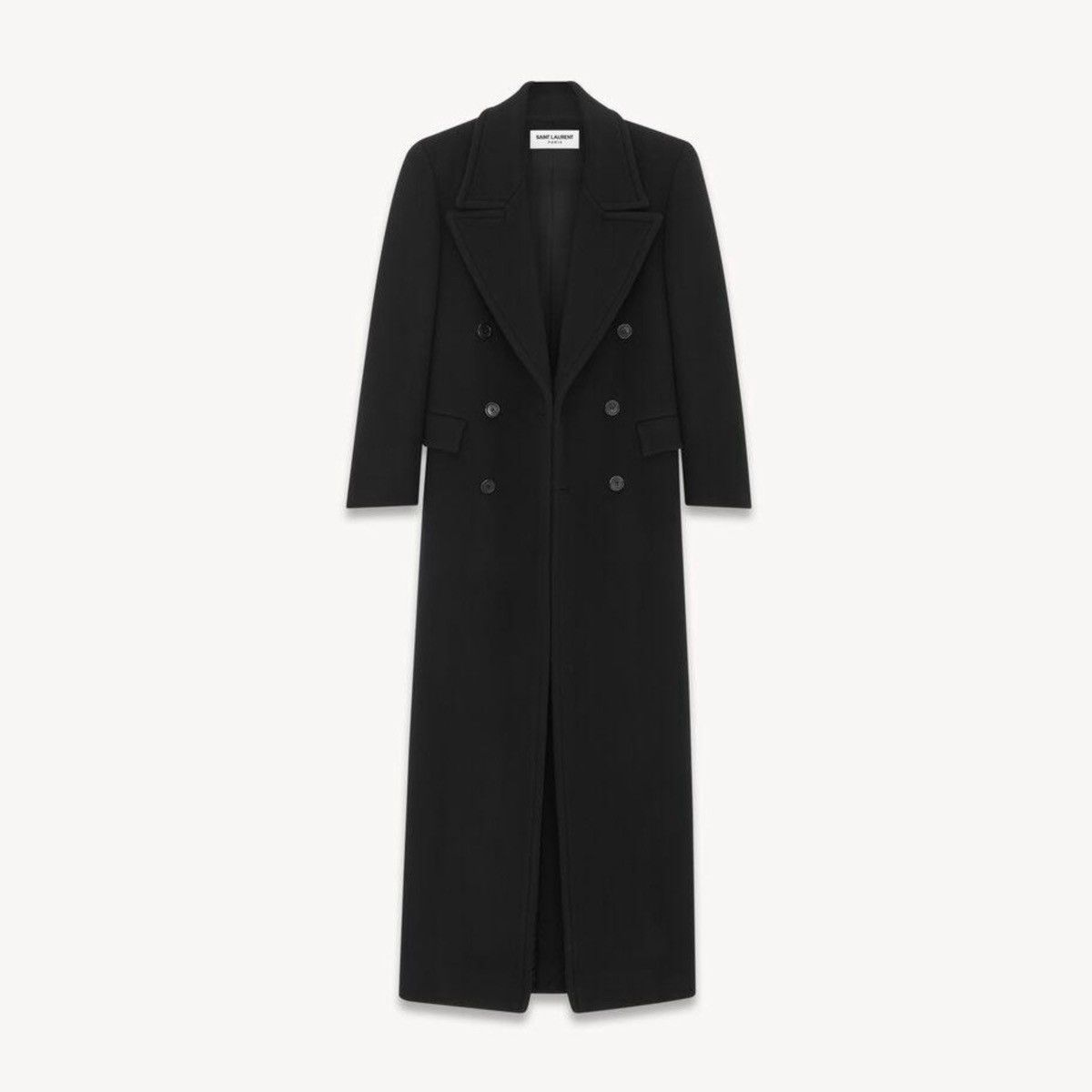 Saint Laurent Oversized Coat In Medium in Black, Men's