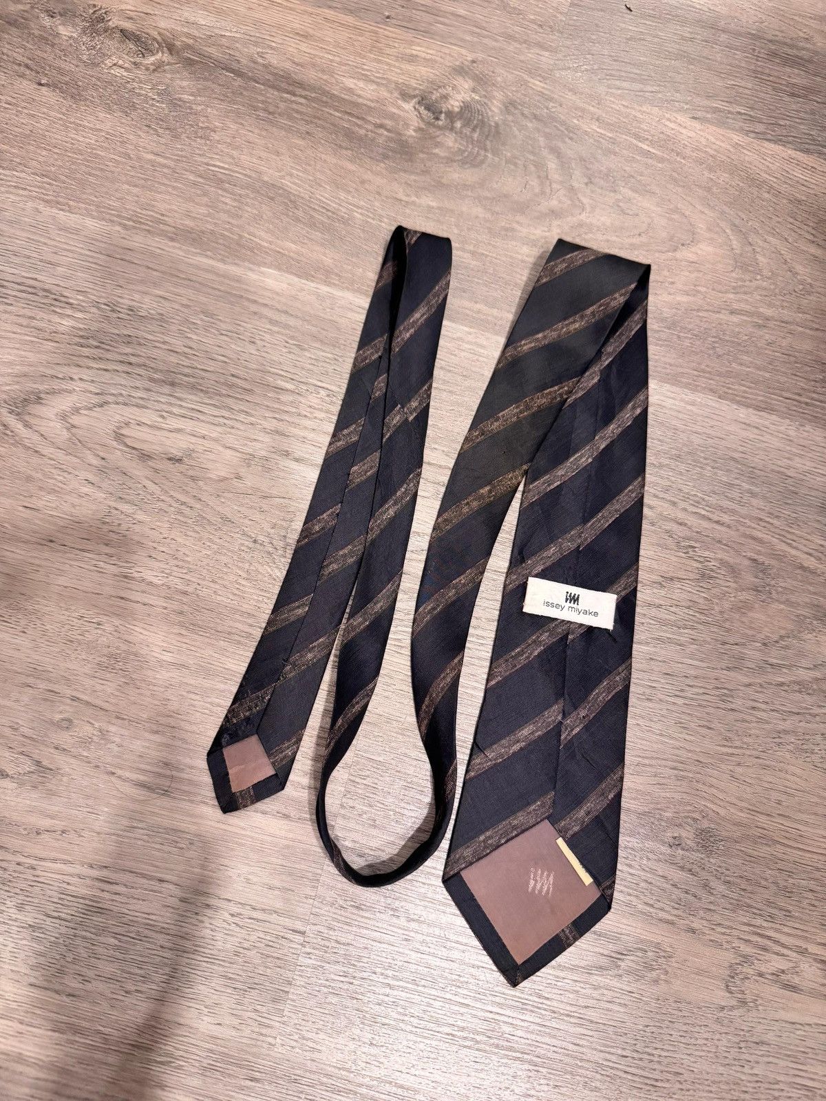 Issey Miyake VINTAGE ISSEY MIYAKE NECKTIE BROWN WORKWEAR Size ONE SIZE - 2 Thumbnail