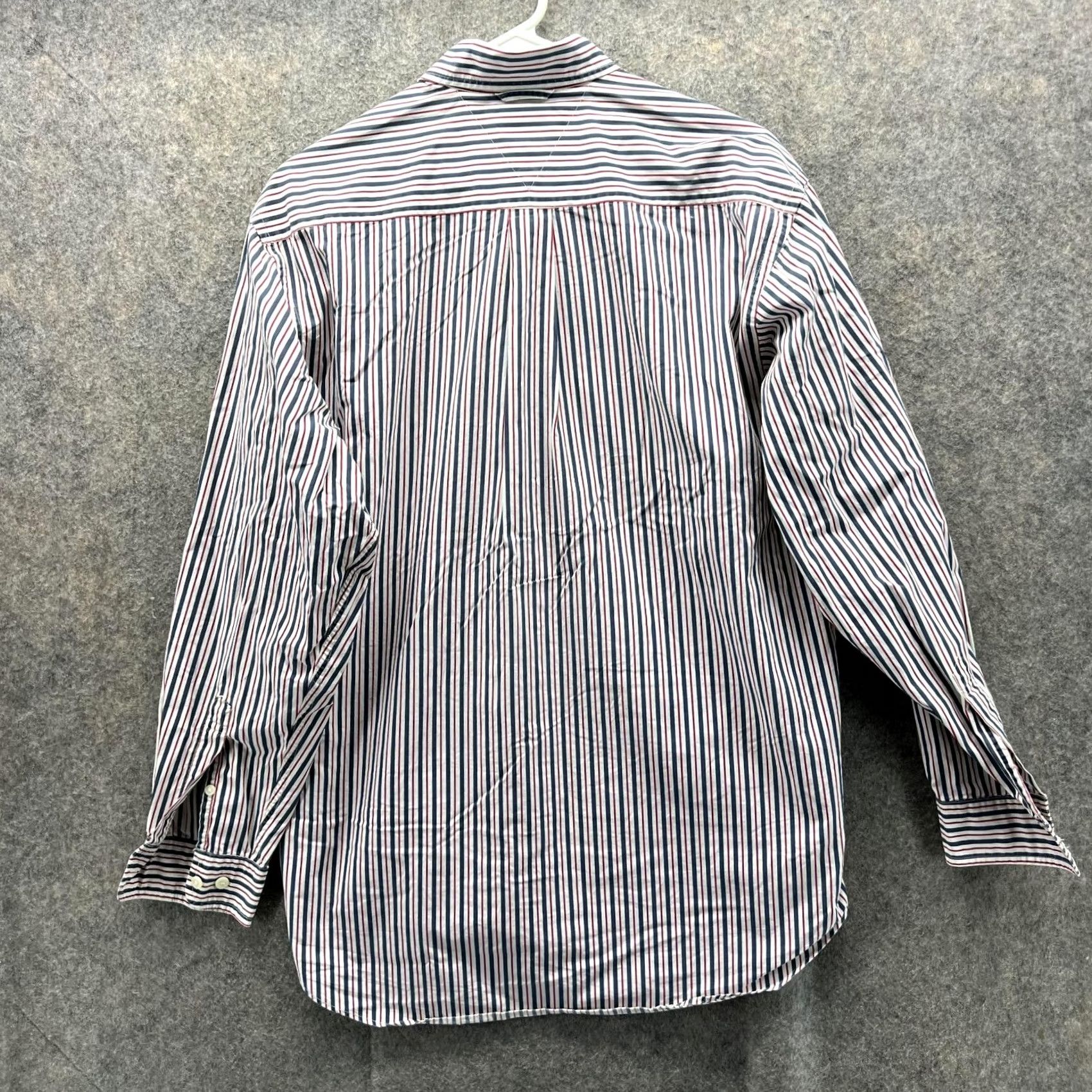 Tommy Hilfiger VINTAGE Tommy Hilfiger Shirt Men Large White Red Blue Striped Casual Button Down 90s Mens Size US L / EU 52-54 / 3 - 3 Thumbnail