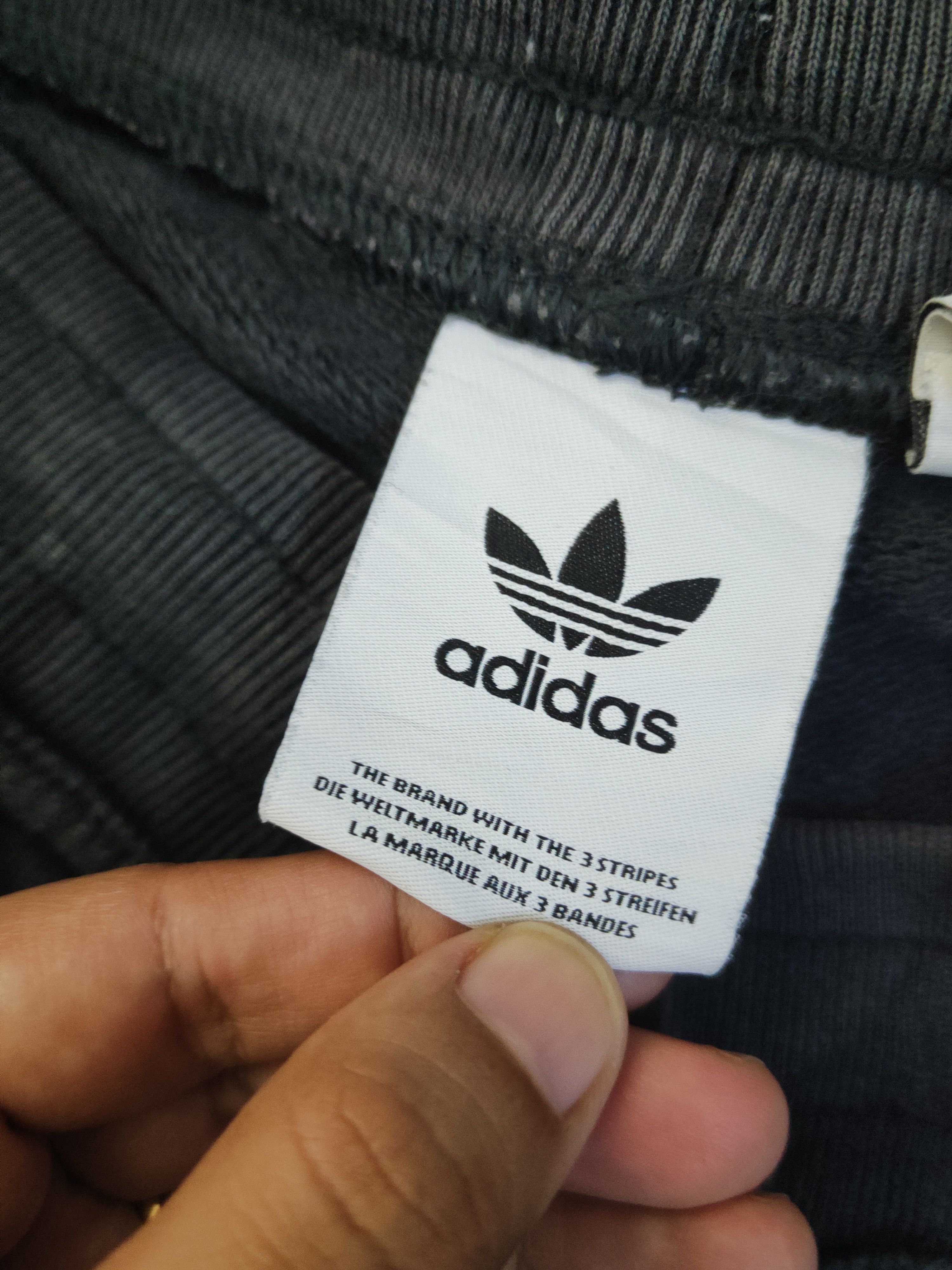 Adidas DISTRESSED Vintage Adidas Black Joggers Size US 27 - 14 Thumbnail