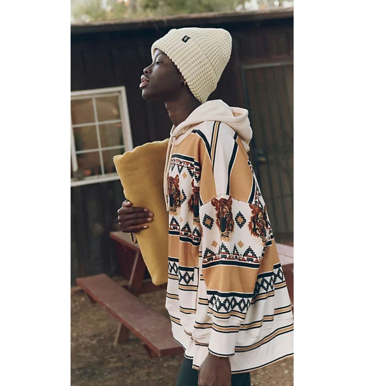 Free People NWT Sprint To The Finish Printed Hoodie Tiger Print $128 XL Size XL / US 12-14 / IT 48-50 - 2 Thumbnail