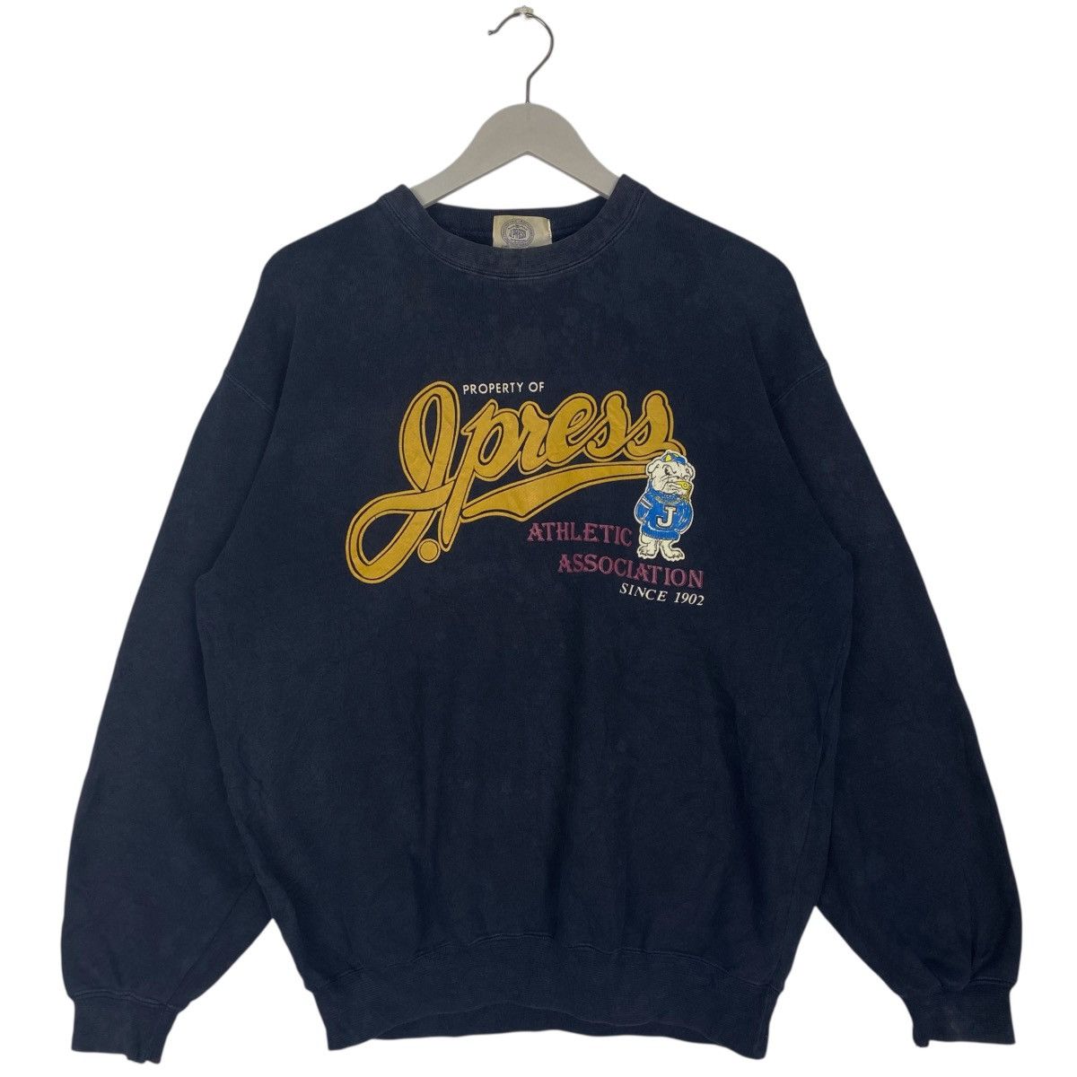 Other Vintage J.Press Printed Crewneck Sweatshirt DarkGray Size US S / EU 44-46 / 1 - 1 Thumbnail