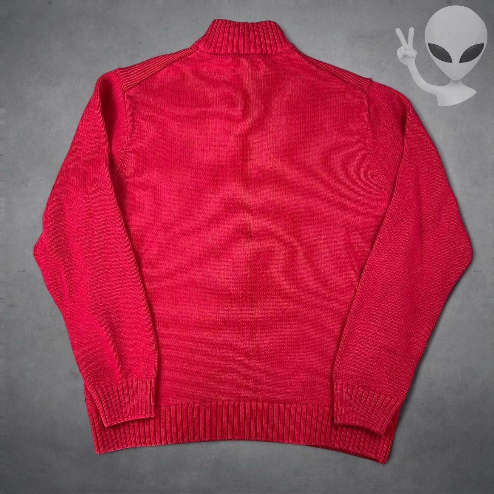 Chaps Ralph Lauren Chaps Mens Quarter Zip Red Knit Moose Sweater Size US L / EU 52-54 / 3 - 4 Thumbnail