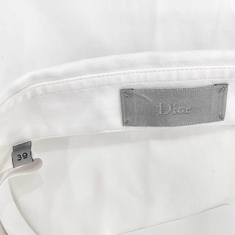 Dior Dior Size 39 White logo neckline slogan lapel single-breas Size US XXS / EU 40 - 6 Thumbnail