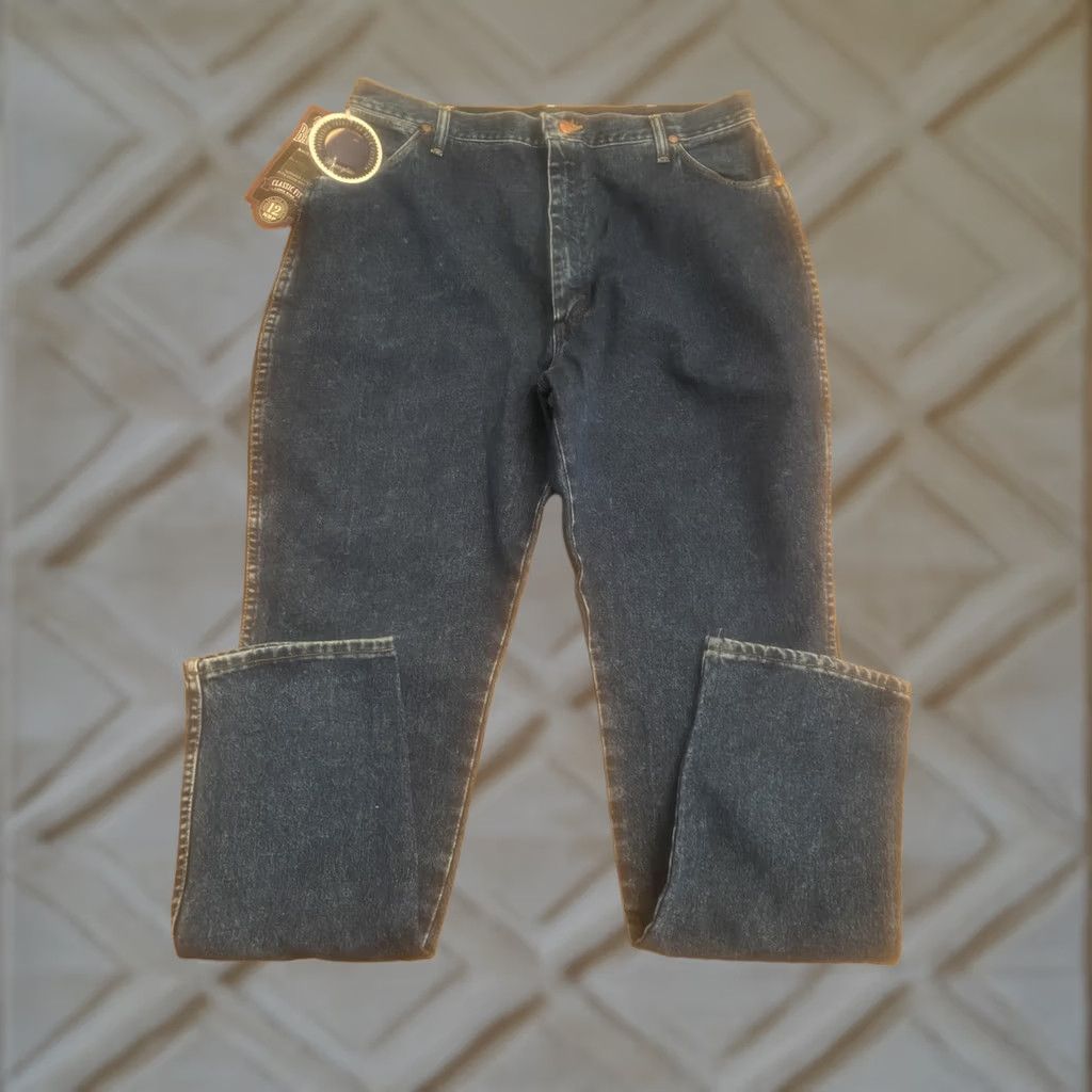 Wrangler VINTAGE Wrangler Bare Back Classic Fit Jeans 20 Tall 34 Black Cowboy Cut 1990s Mens Boys Girls Womens? Size 42" / US 20 - 1 Thumbnail