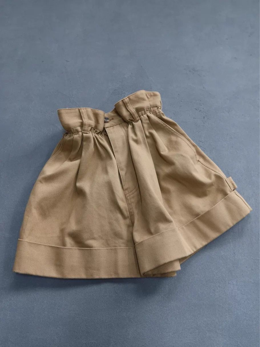 Miu Miu MIU MIU SS22 Khaki Twill Adjustable Logo Short Women's Size 26" / US 2 / IT 38 - 2 Thumbnail