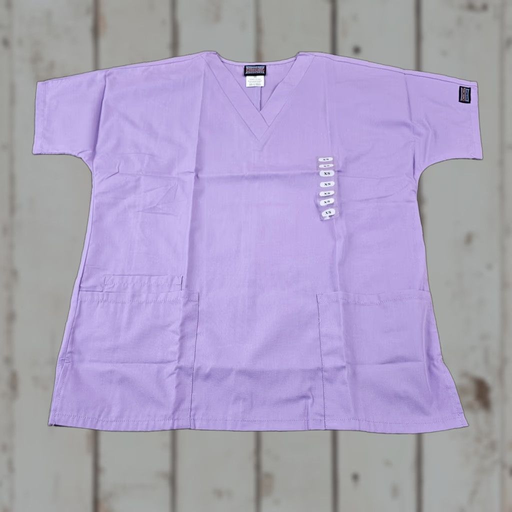 Cherokee VINTAGE Cherokee Women's Scrub Top XS Purple Medical Uniform Nurse Comfort Pockets NWT Size XS / US 0-2 / IT 36-38 - 1 Thumbnail