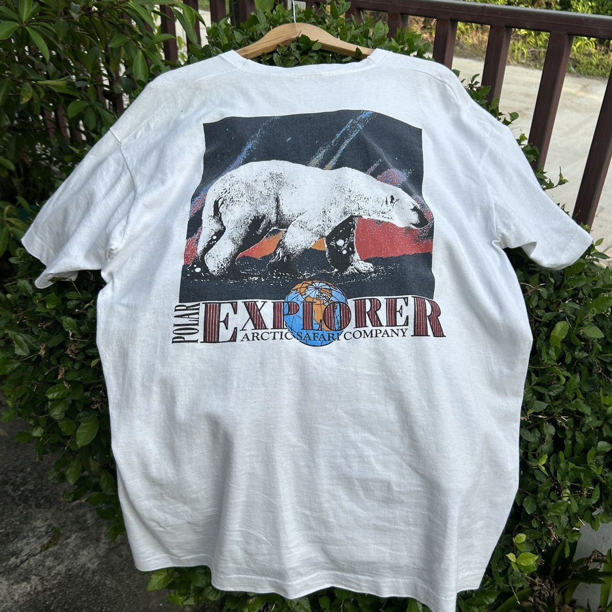 Band Tees × Other × Vintage Vintage 90s Polar Explorer Big Logo White T-shirt Size US M / EU 48-50 / 2 - 1 Thumbnail