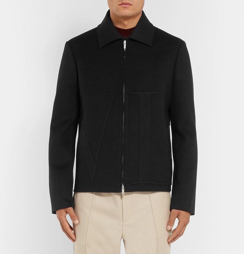 Valentino Appliquéd Wool and Cashmere-Blend Blouson Jacket Size US L / EU 52-54 / 3 - 1 Thumbnail