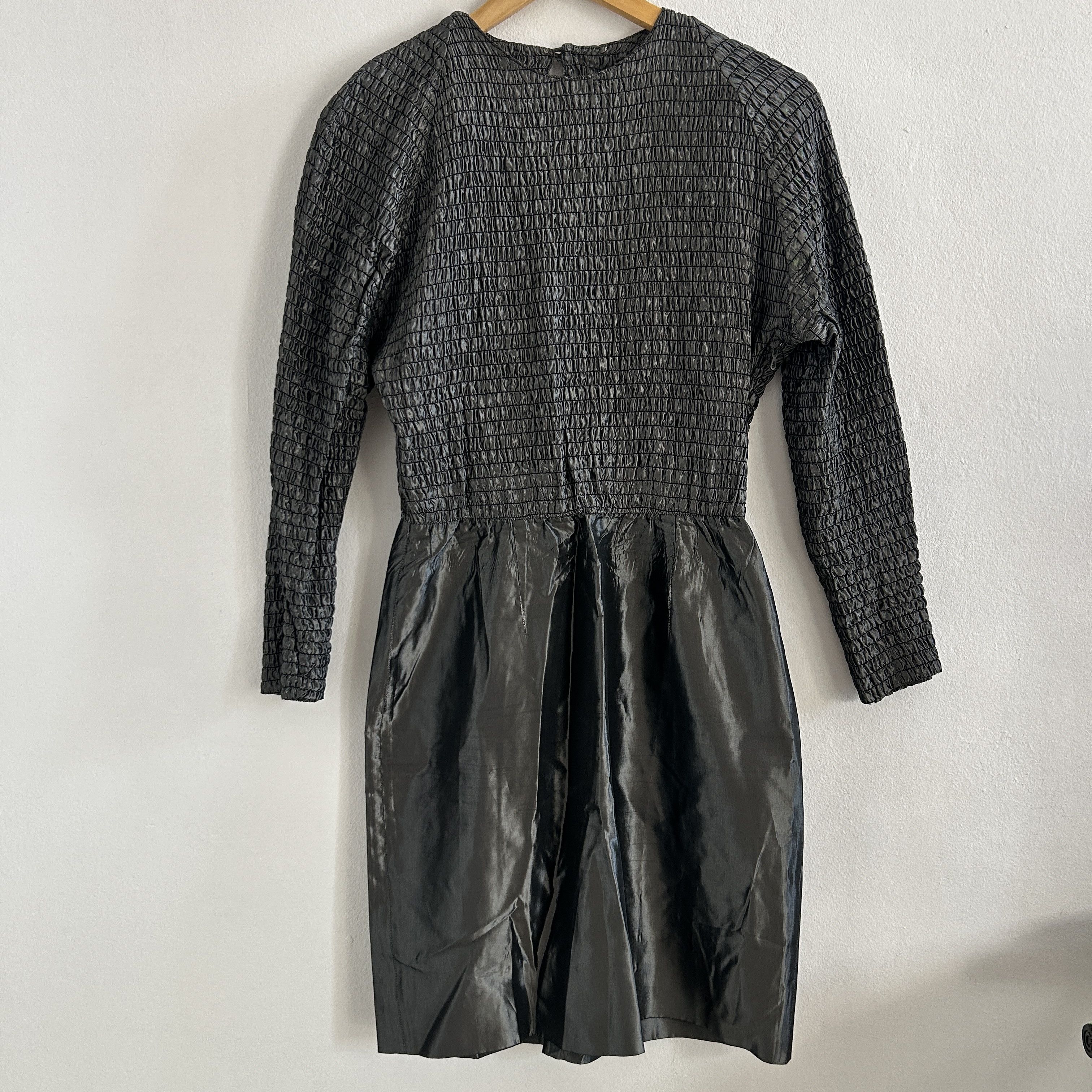 Vintage Vintage 80s Silver Mini Dress Size M / US 6-8 / IT 42-44 - 9 Thumbnail