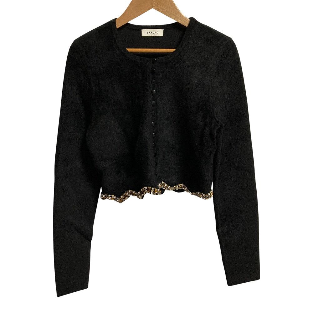 Other Other Sandro Rhinestone Button Cardigan Textile Tops DUTY FREE for USA Size ONE SIZE - 1 Thumbnail