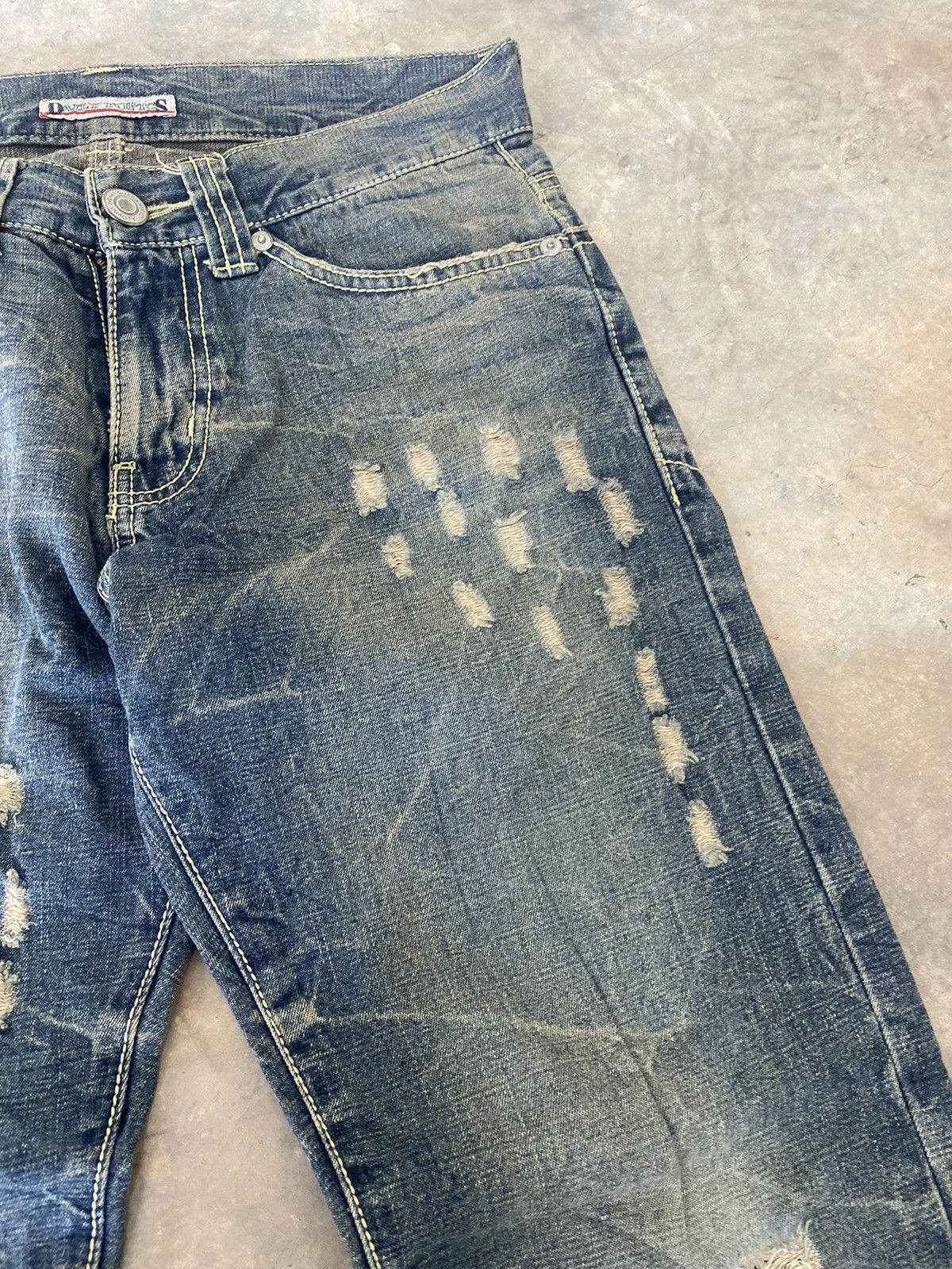 Hysteric Glamour Sick☠️ DS Claw Flare Jeans Distressed Punk Grunge Gothic Lgb Size US 31 - 7 Thumbnail