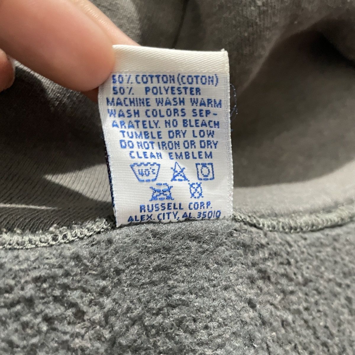 Russell Athletic Rare Vintage 90s Faded Slate Grey Russell Athletic Hoodie Size US M / EU 48-50 / 2 - 3 Thumbnail