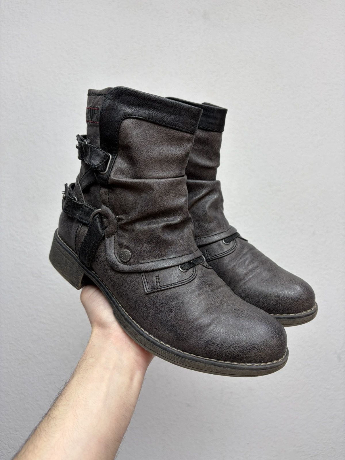 If Six Was Nine Vintage Distressed CPP Vibe Engineer Leather Biker Boots Y2K Size US 8 / EU 41 - 3 Thumbnail