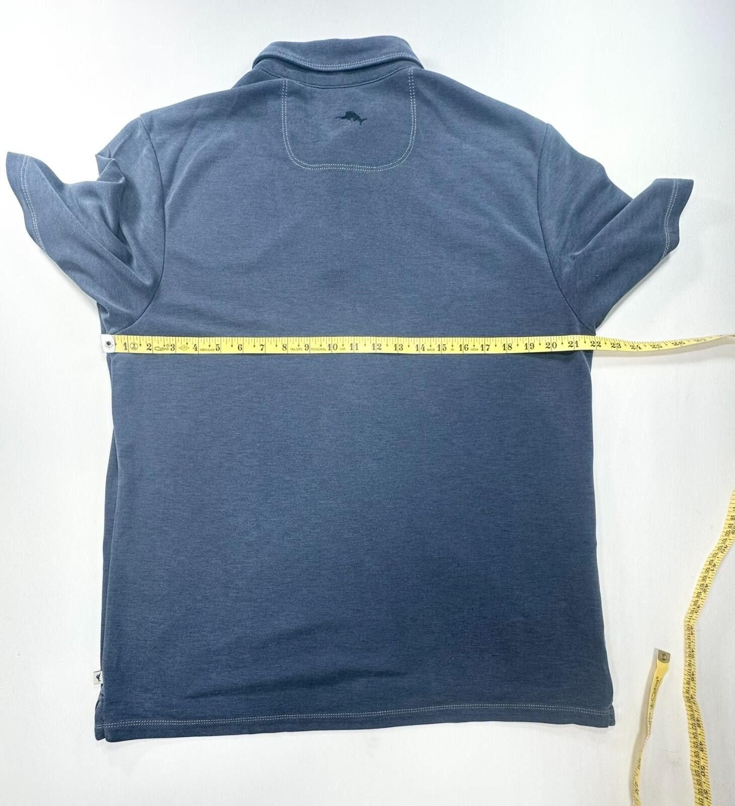 Tommy Bahama Tommy Bahama 1/4 Button Tencel/Poly Polo Shirt Blue Mens L Size US L / EU 52-54 / 3 - 4 Thumbnail