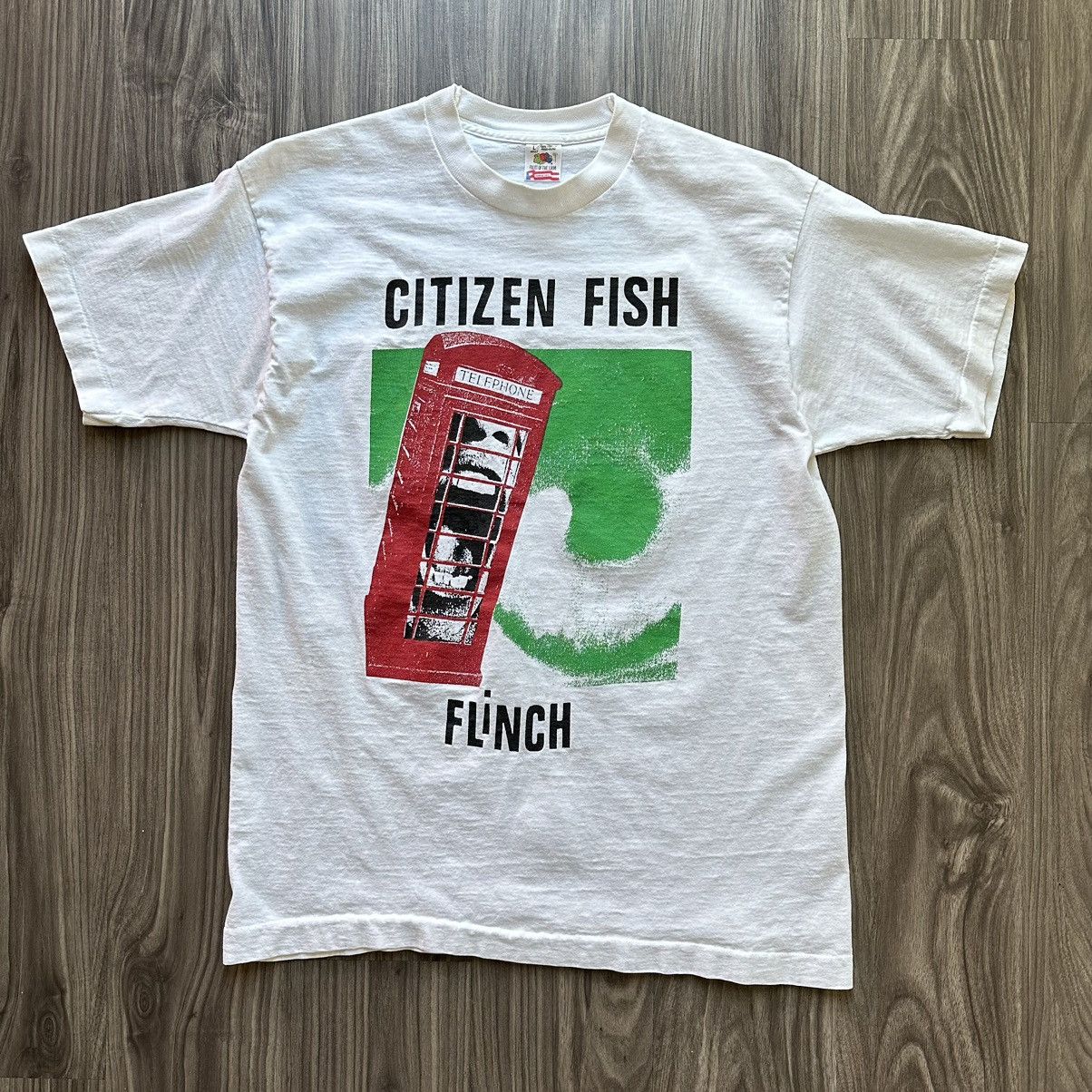 image of Band Tees x Vintage 1990S Vintage Citizen Fish Tee in White, Men's (Size Large)