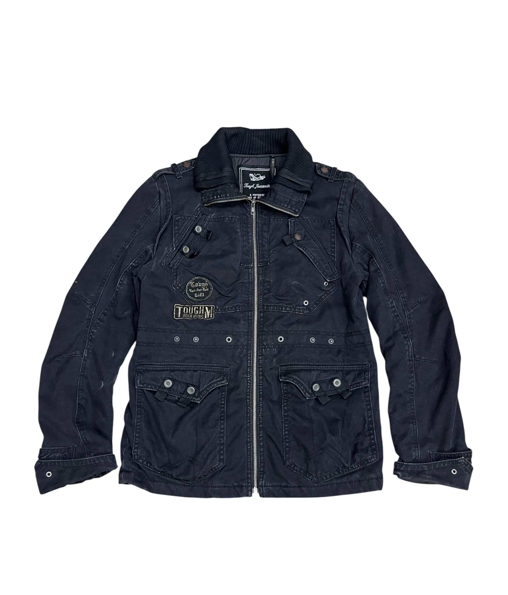 Vintage 🔥Grunge🔥Vintage Tough Jeansmith Rock & Roll Canvas Jacket Size US M / EU 48-50 / 2 - 1 Thumbnail