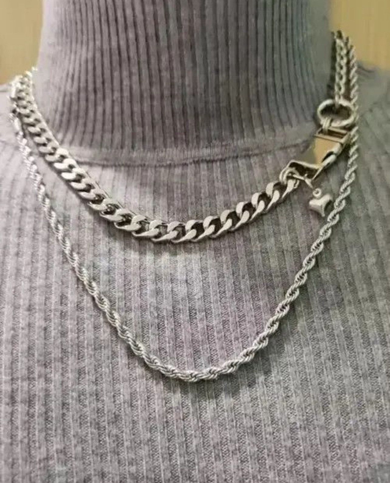 Jewelry Punk gothic necklace vintage chain Size ONE SIZE - 1 Thumbnail