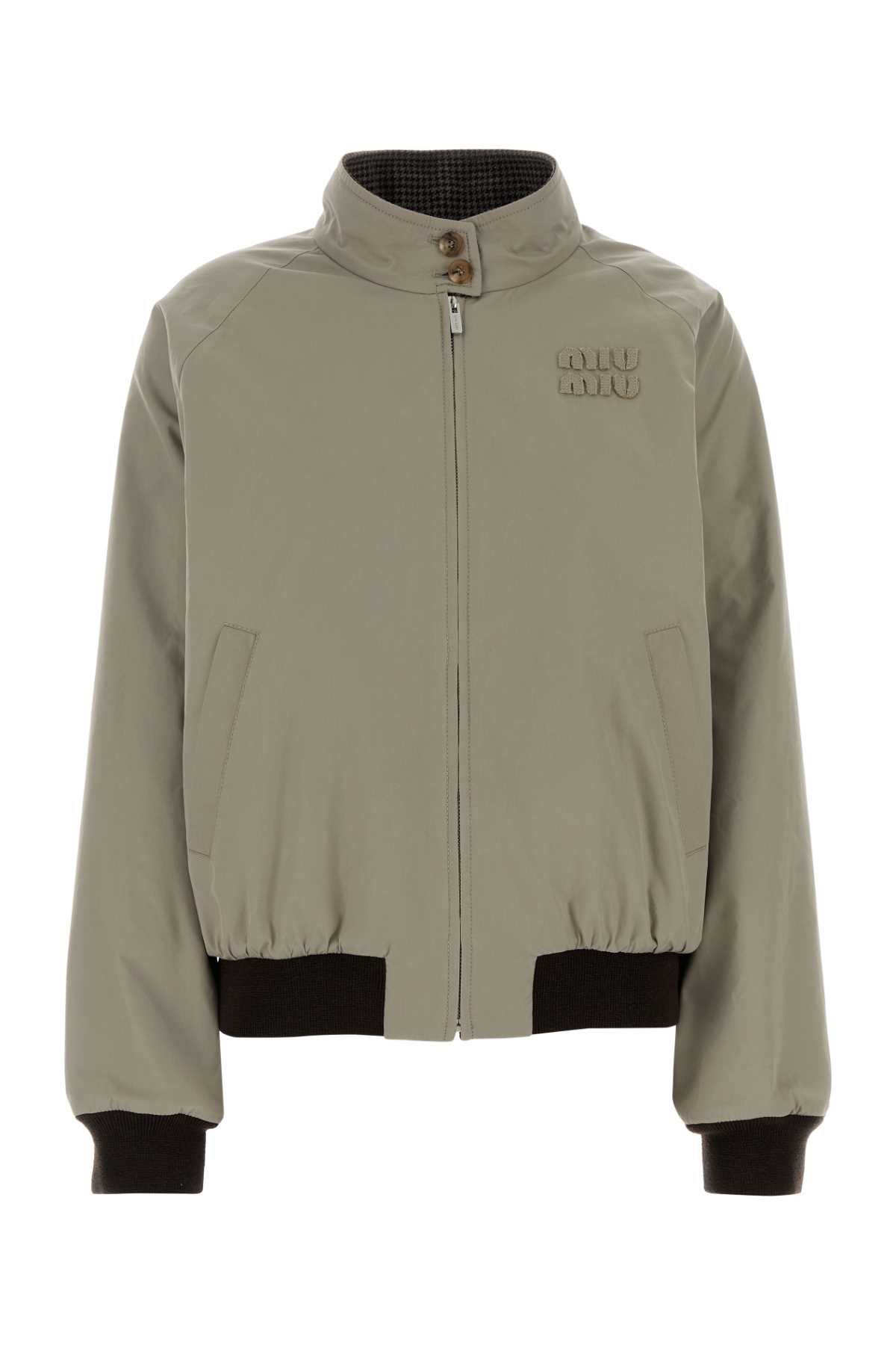 Miu Miu Dove Grey Cotton Blend Reversible Jacket Size M / US 6-8 / IT 42-44 - 1 Thumbnail
