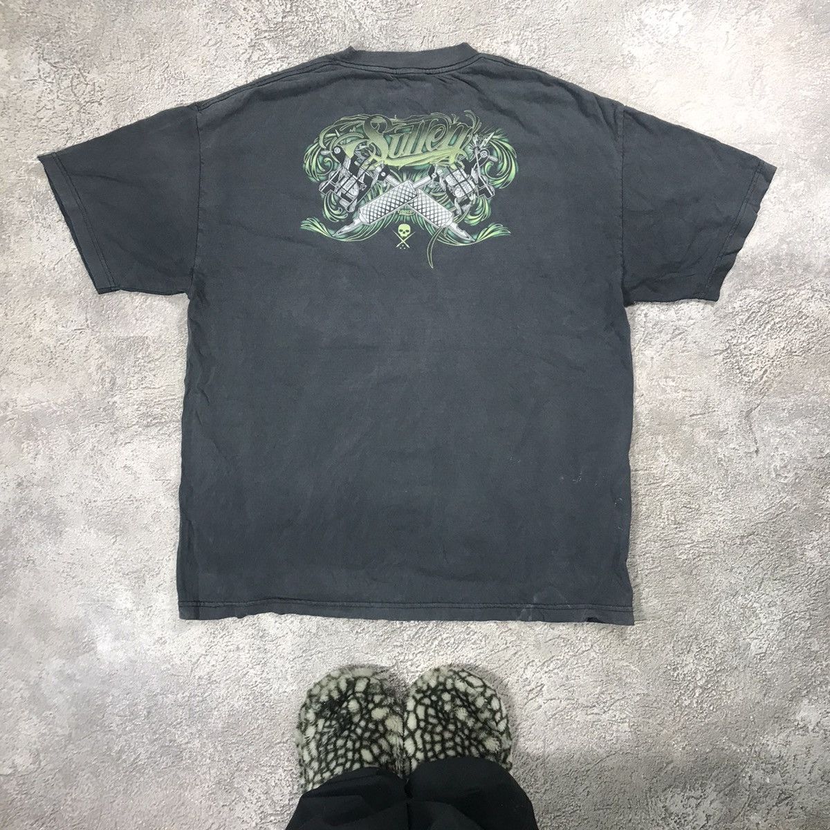 Vintage Vintage 90s Skeleton Graphic Tee Sun Faded Grunge Baggy XL Size US XL / EU 56 / 4 - 4 Thumbnail
