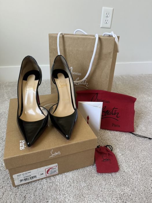 Christian Louboutin Iriza Patent Pumps 100 - Black - 37