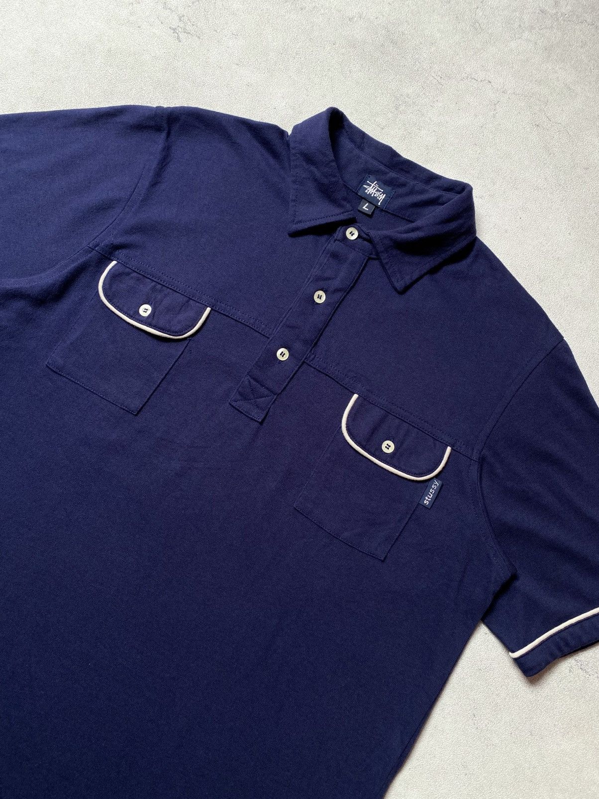 Stussy VTG 90s STUSSY POLO SHIRT Size US L / EU 52-54 / 3 - 3 Thumbnail