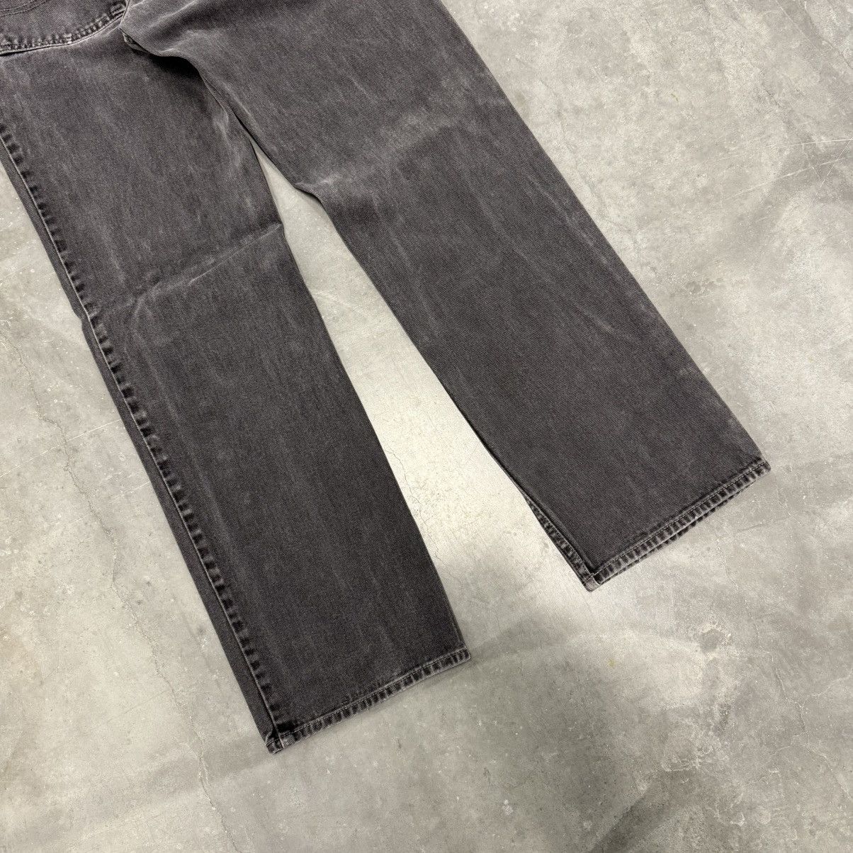 Tommy Hilfiger × Vintage Crazy Vintage Y2K Baggy Wide Leg Faded Black Tommy Jeans Size US 33 - 15 Thumbnail