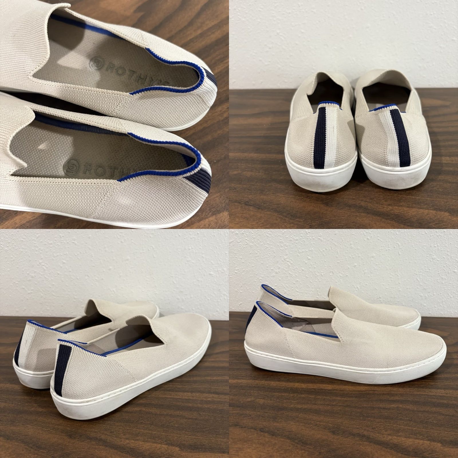 Rothy's Rothy's The Original Slip On Sneakers Sand White Size 11 Beige Loafers Shoes Flat Women's Casual Workwear Size US 9 / IT 39 - 8 Thumbnail