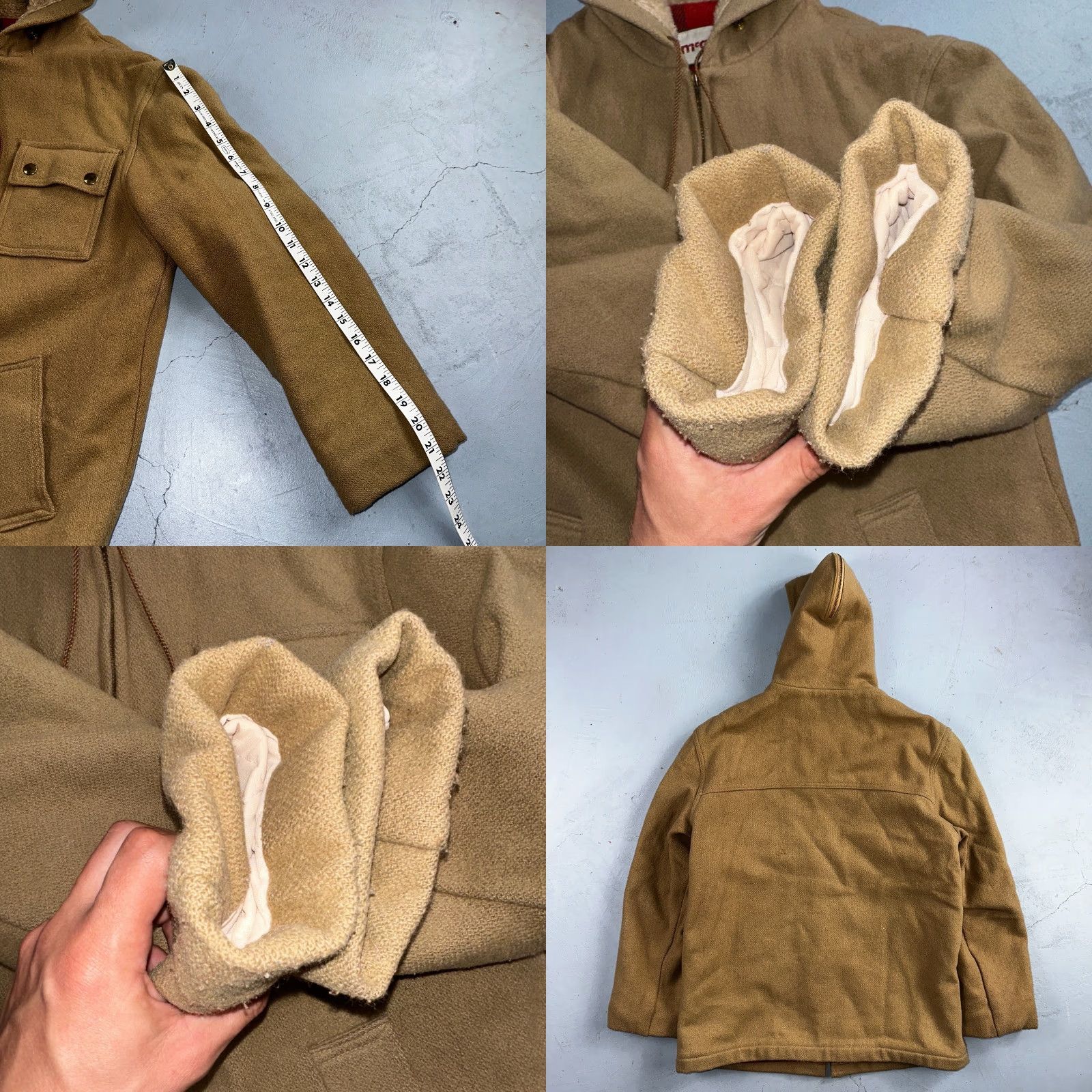 McGregor VINTAGE McGREGOR Jacket Wool Lined Hooded Ranch Field Barn Hunting Coat 60s 70s Sz 38 Mens Size US XXS / EU 40 - 9 Thumbnail