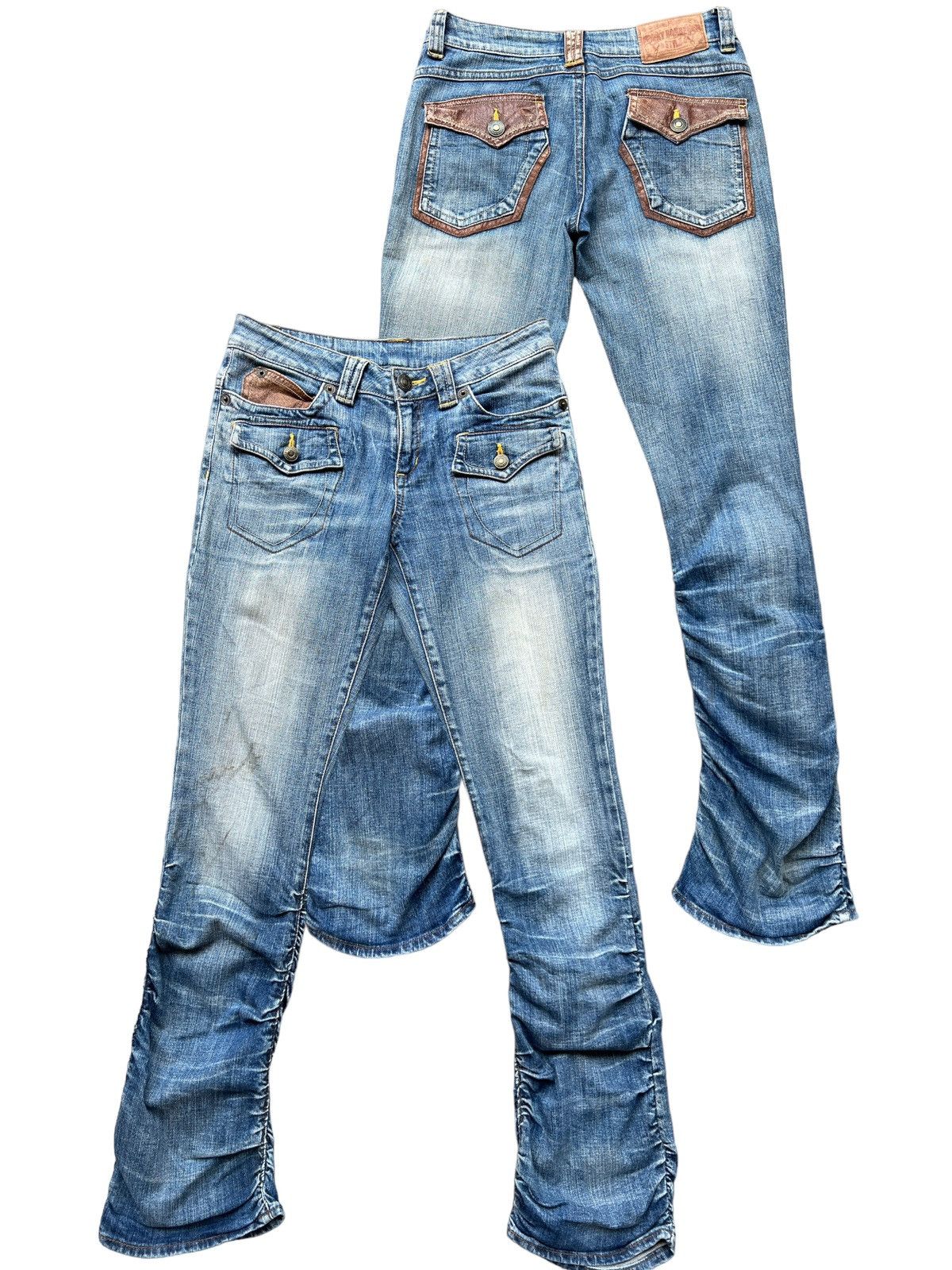 Japanese Brand Flare Japan Multipocket Boot Cut Bondage Stretch Jeans 30x31 Size 30" / US 8 / IT 44 - 1 Thumbnail