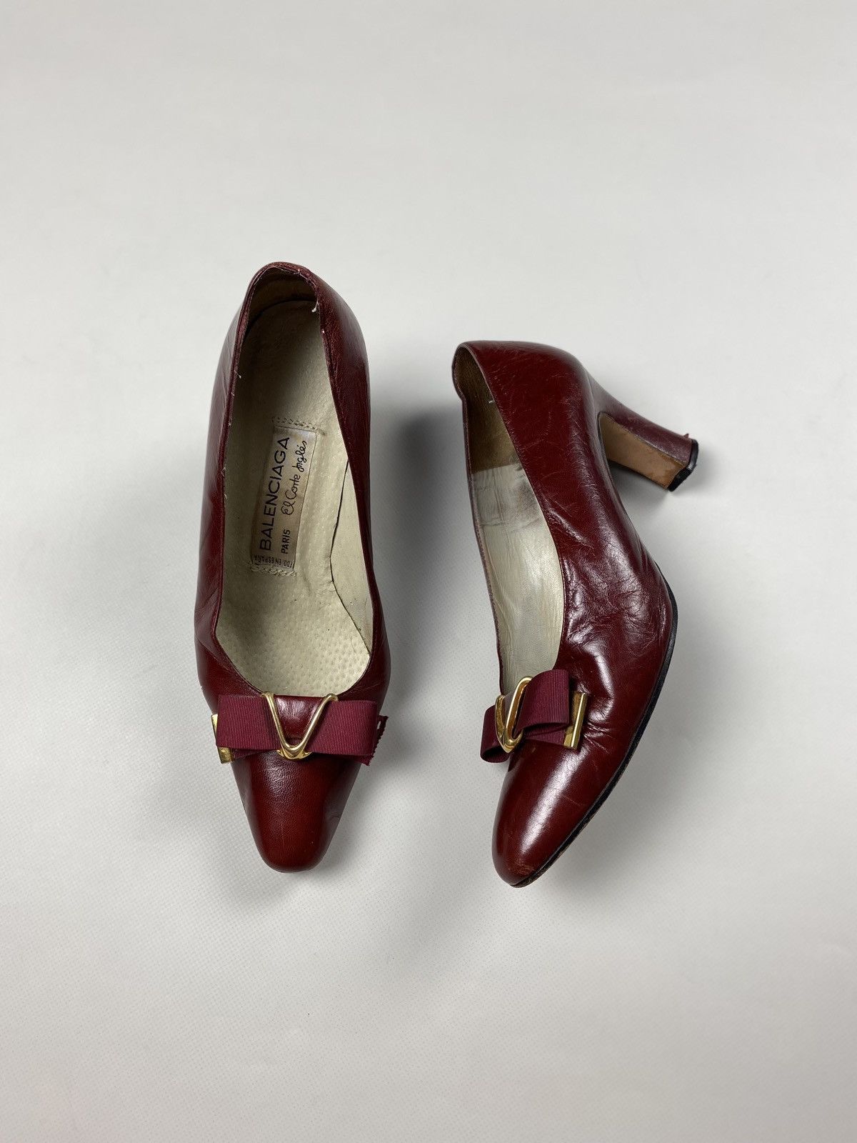 Balenciaga × Vintage Balenciaga vintage ladies leather heels size 38 Size US 8 / IT 38 - 14 Thumbnail