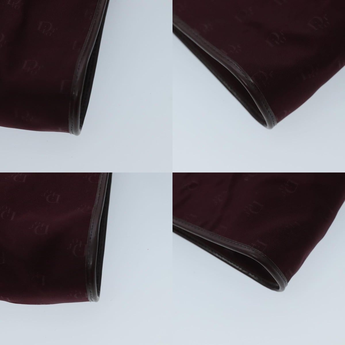 Dior DIOR Shoulder Bag Nylon Leather Wine Red Gold Size ONE SIZE - 10 Thumbnail