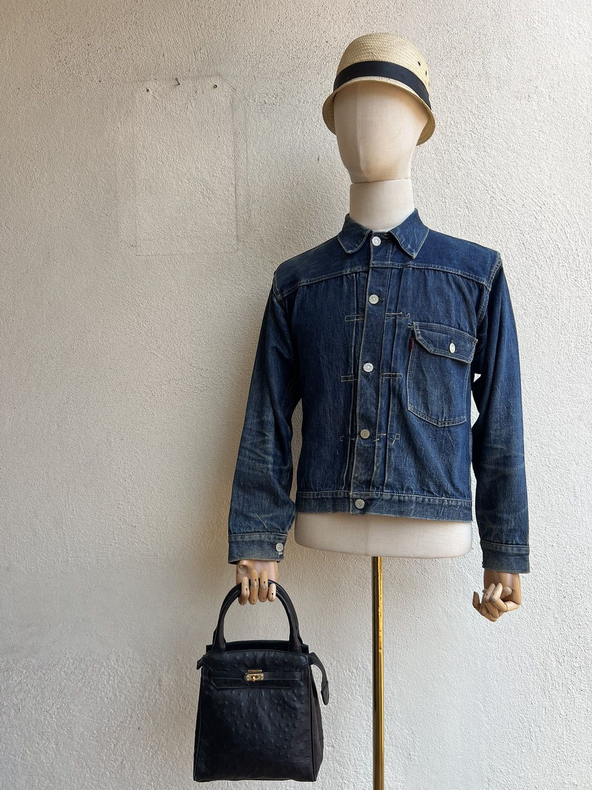 Leather × Vintage Vintage Ostrich Leather Mini Kelly Bag Torrente Paris Size ONE SIZE - 1 Thumbnail